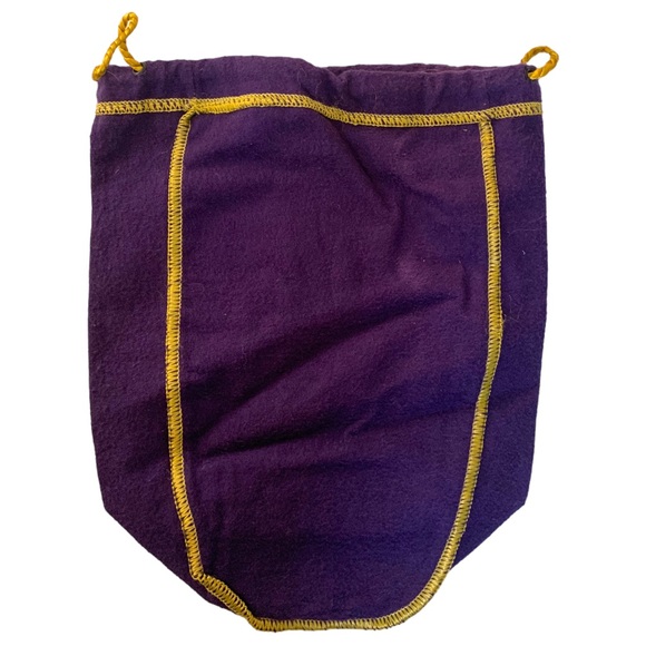 Crown Royal Purple Fabric Drawstring Bag Collectible with Gold contrast Stitch - Picture 2 of 3